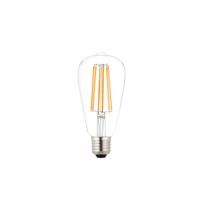 Saxby 76803 E27 LED filament pear dimmable 6W Clear glass & bright nickel plate 6W LED E27 Warm White - westbasedirect.com