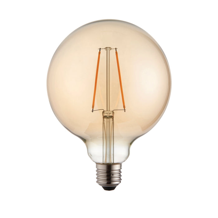 Endon 77111 E27 LED filament globe 1lt Accessory Amber glass 2W LED E27 Warm White - westbasedirect.com