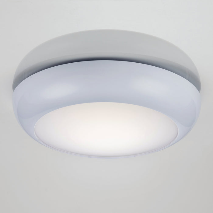 Saxby 77892 Forca IP65 12W Gloss white & opal pc 12W LED module (SMD 2835) Cool White - westbasedirect.com