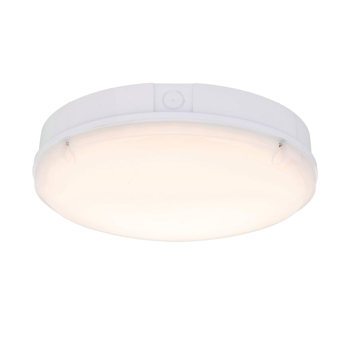 Saxby 77901 Forca CCT emergency IP65 18W Gloss white & opal pc 18W LED module (SMD 2835) CCT - westbasedirect.com