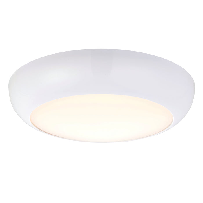 Saxby 77901 Forca CCT emergency IP65 18W Gloss white & opal pc 18W LED module (SMD 2835) CCT - westbasedirect.com