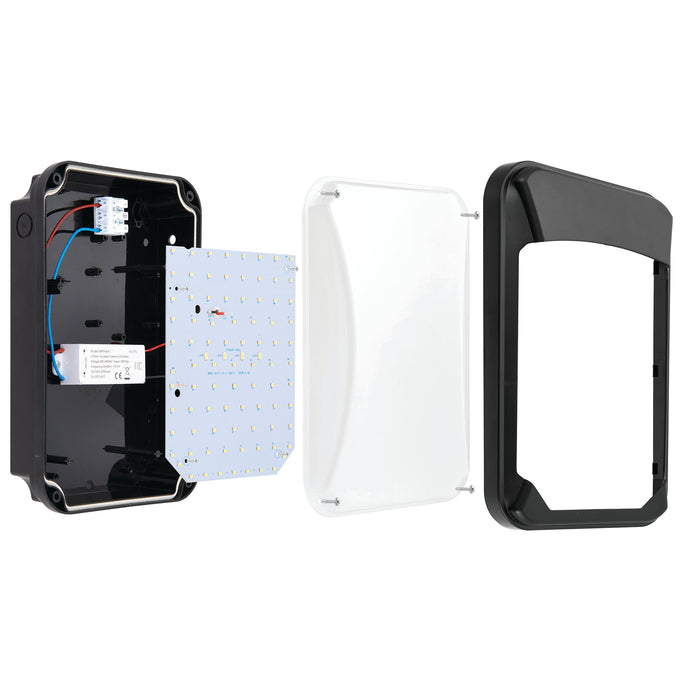 Saxby 77914 Lucca Mini IP65 15W Black pc 15W LED module (SMD 2835) Cool White - westbasedirect.com