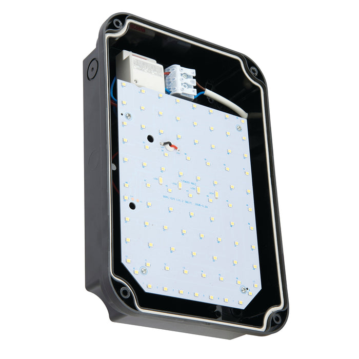 Saxby 77915 Lucca Mini microwave IP65 15W Black pc 15W LED module (SMD 2835) Cool White - westbasedirect.com