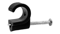Tower 77CB15P 15-18mm Round Cable Clip Black (Pack of 100)