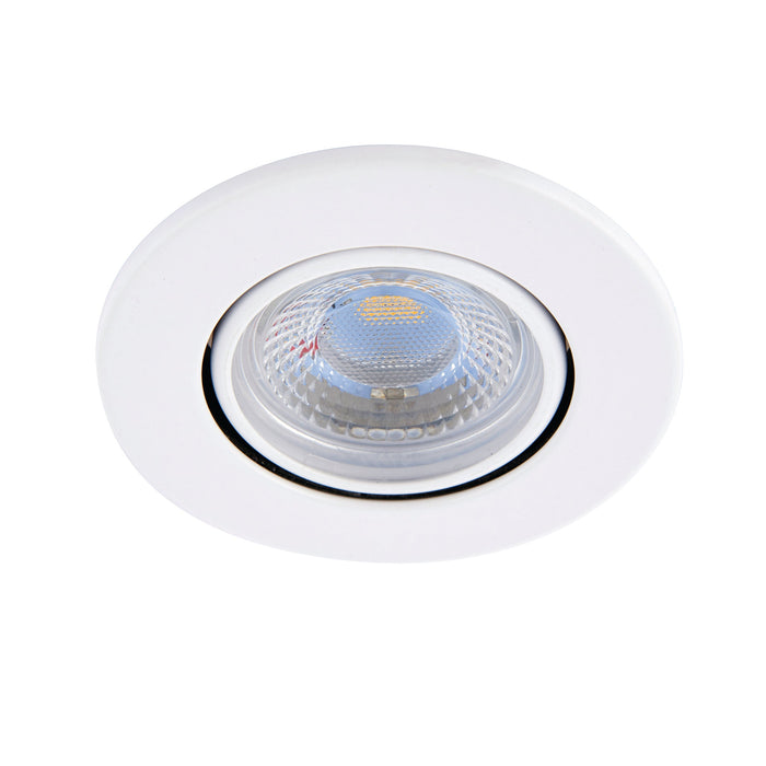 Saxby 78520 ShieldECO 800 Tilt 8.5W Matt white paint & clear acrylic 8.5W LED module (SMD 2835) Warm White - westbasedirect.com