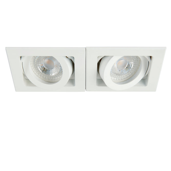 Saxby 78531 Xeno twin 50W Matt white paint 2 x 50W GU10 reflector (Required) - westbasedirect.com