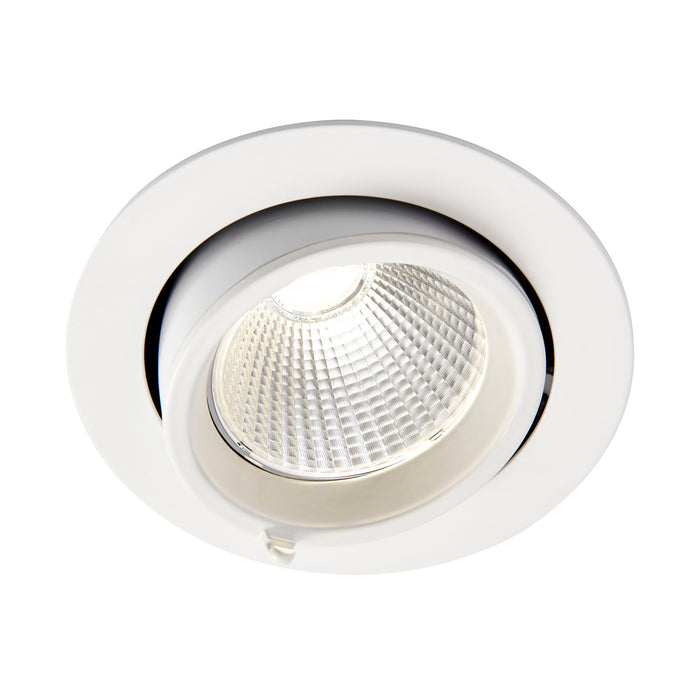 Saxby 78540 Axial round 30W Matt white paint & clear pc 30W LED module (COB) Cool White - westbasedirect.com