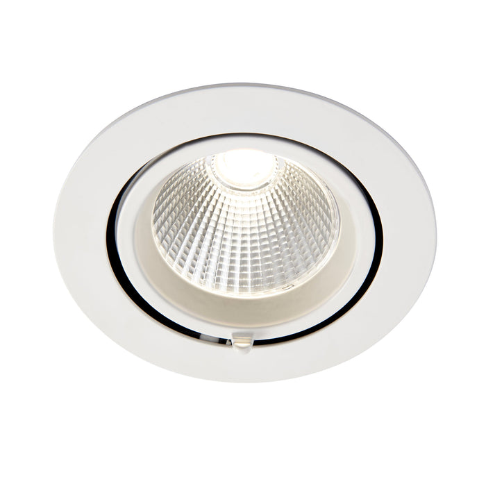 Saxby 78540 Axial round 30W Matt white paint & clear pc 30W LED module (COB) Cool White - westbasedirect.com