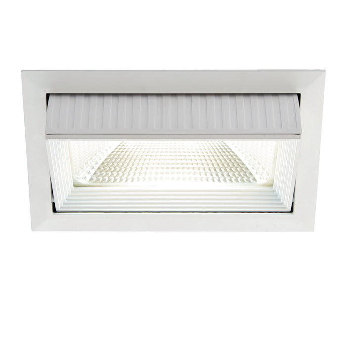 Saxby 78542 Axial rectangular 35W Matt white paint & clear glass 35W LED module (COB) Cool White - westbasedirect.com