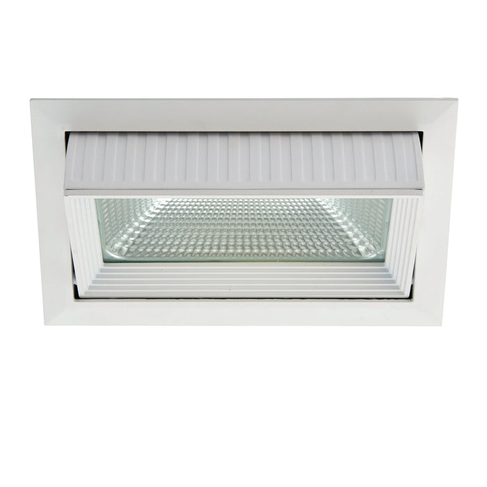 Saxby 78542 Axial rectangular 35W Matt white paint & clear glass 35W LED module (COB) Cool White - westbasedirect.com