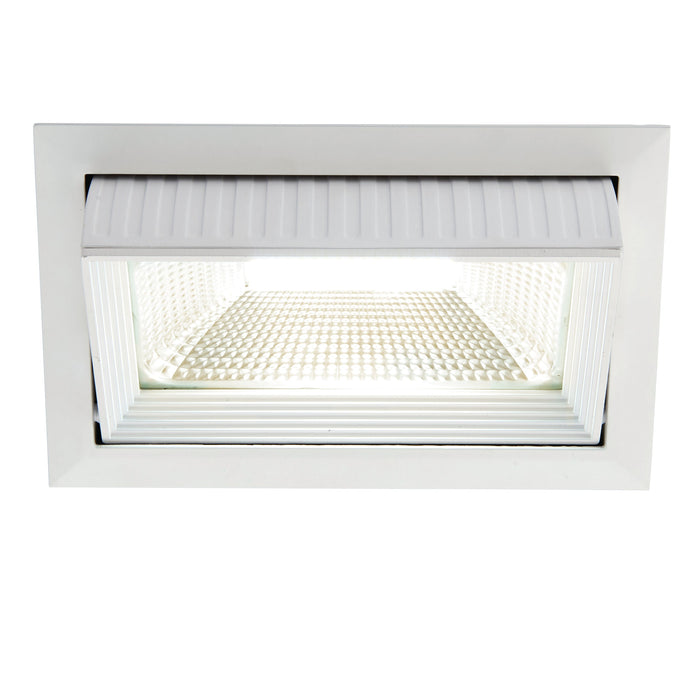 Saxby 78542 Axial rectangular 35W Matt white paint & clear glass 35W LED module (COB) Cool White - westbasedirect.com