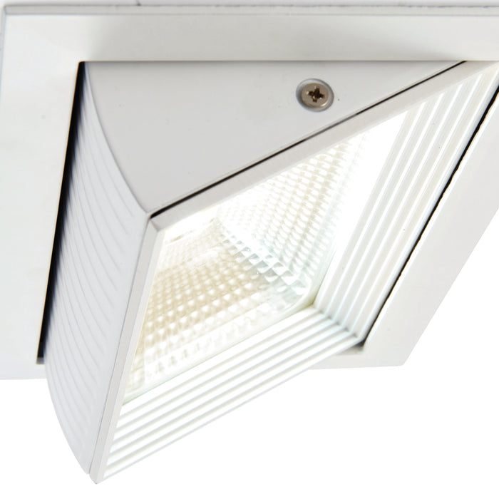 Saxby 78542 Axial rectangular 35W Matt white paint & clear glass 35W LED module (COB) Cool White - westbasedirect.com