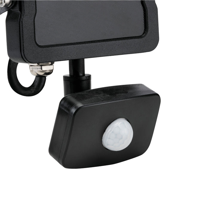 Saxby 78965 Surge PIR IP44 20W Matt black paint & clear glass 20W LED module (SMD 2835) Cool White - westbasedirect.com
