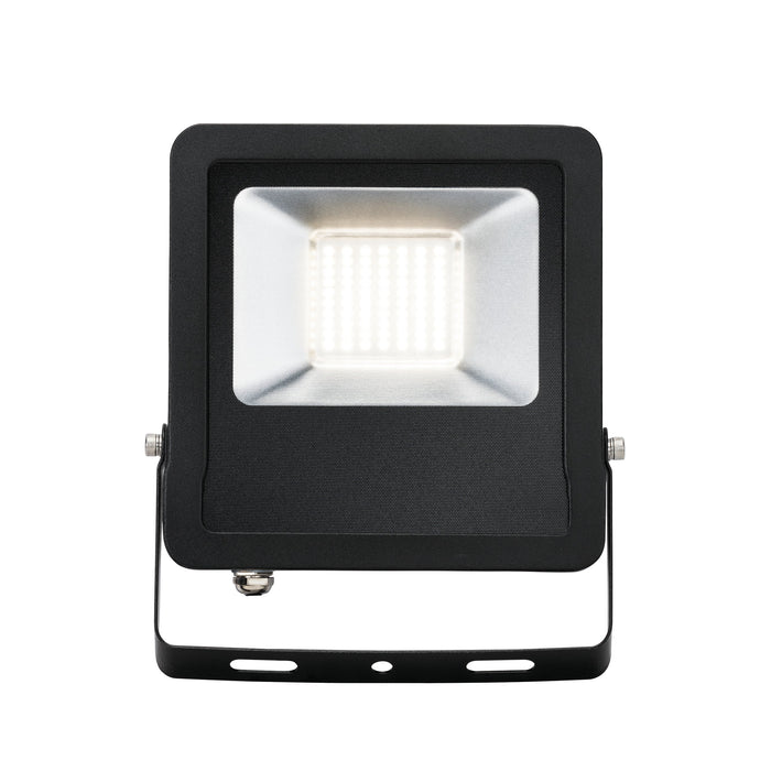 Saxby 78968 Surge IP65 50W Matt black paint & clear glass 50W LED module (SMD 2835) Cool White - westbasedirect.com