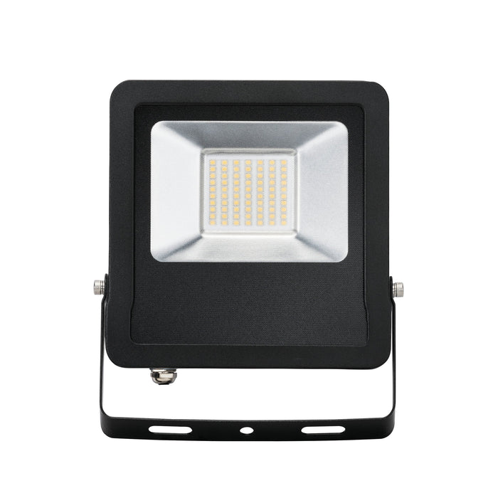 Saxby 78968 Surge IP65 50W Matt black paint & clear glass 50W LED module (SMD 2835) Cool White - westbasedirect.com