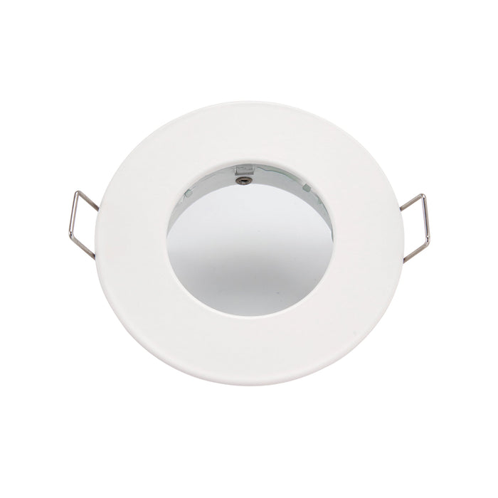 Saxby 79978 Speculo round IP65 7W Matt white paint & clear glass 7W LED E27 (Required) - westbasedirect.com
