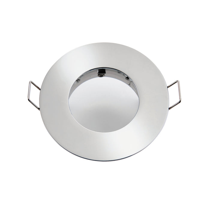 Saxby 79980 Speculo round IP65 50W Chrome effect plate & clear glass 50W GU10 reflector (Required) - westbasedirect.com
