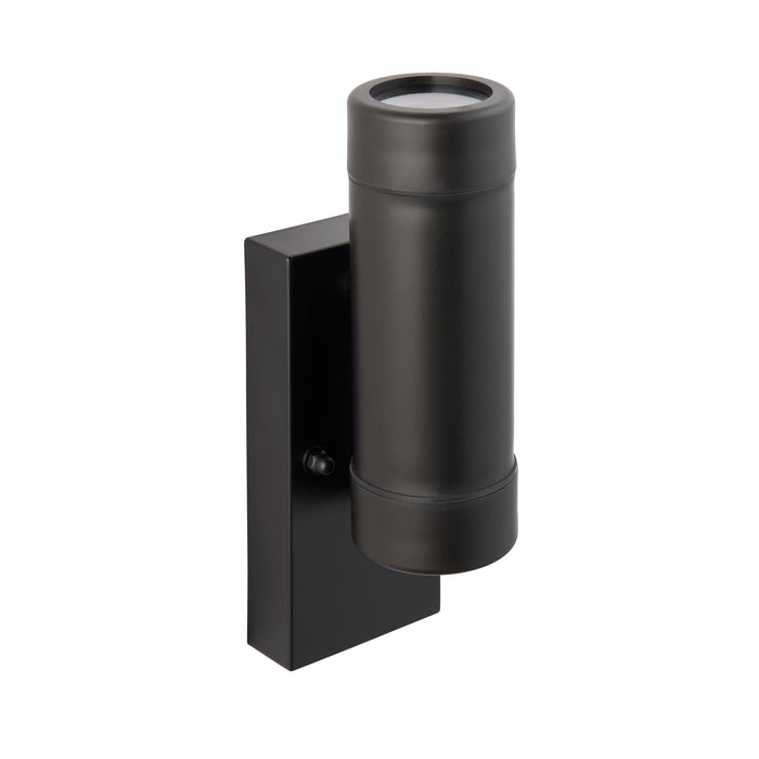Saxby 81015 Icarus photocell 2lt wall IP44 7W Black polypropylene & clear pc 2 x 7W LED GU10 (Required) - westbasedirect.com