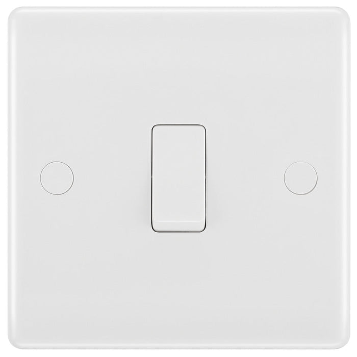 BG 812 White Round Edge Single Light Switch 10A - westbasedirect.com