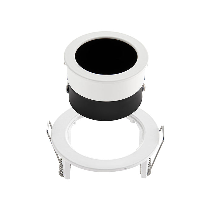 Saxby 81573 Cast baffle 50W Matt white paint 50W GU10 reflector (Required) - westbasedirect.com