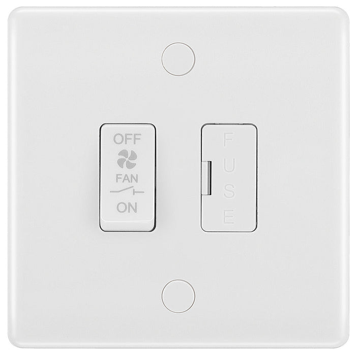 BG 815F White Round Edge Triple Pole Fused Fan Isolator Switch 10A - westbasedirect.com