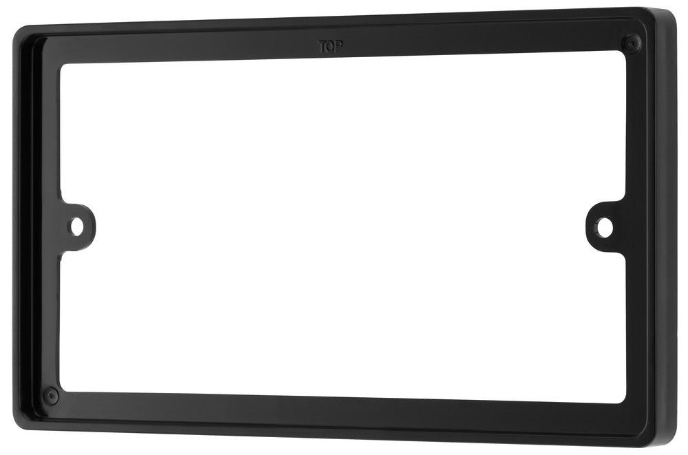 BG 818/B White Round Edge Double Rectangular Spacer 10mm Black - westbasedirect.com