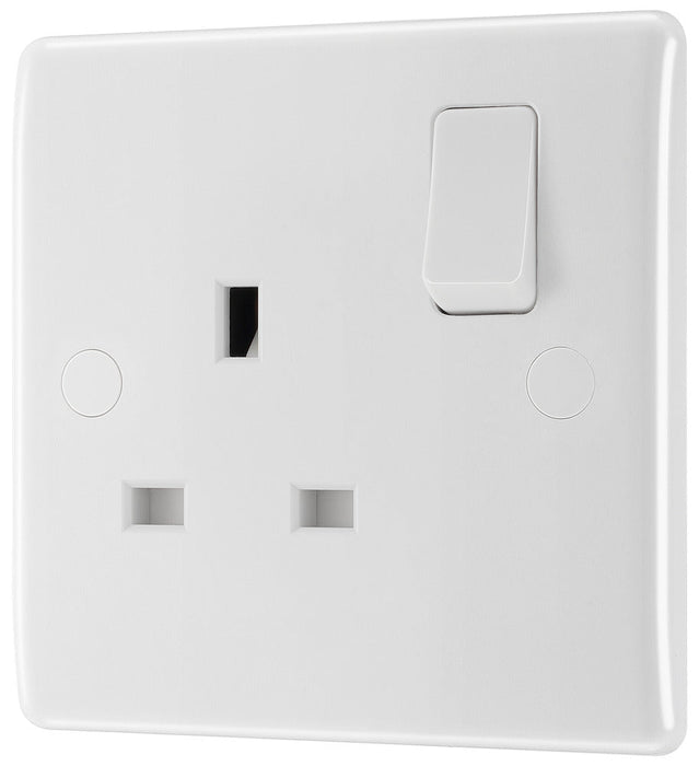 BG 821DP White Round Edge 13A DP Single Socket - westbasedirect.com
