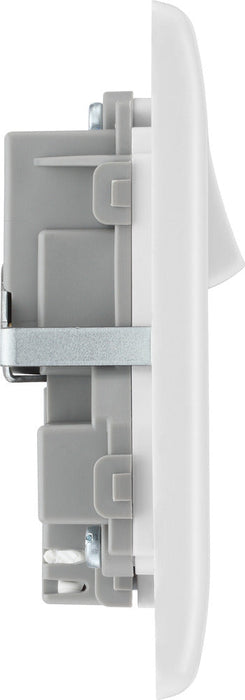 BG 822UAC12 White Round Edge 13A Double Switched Power Socket + USB A+C (12W) - westbasedirect.com