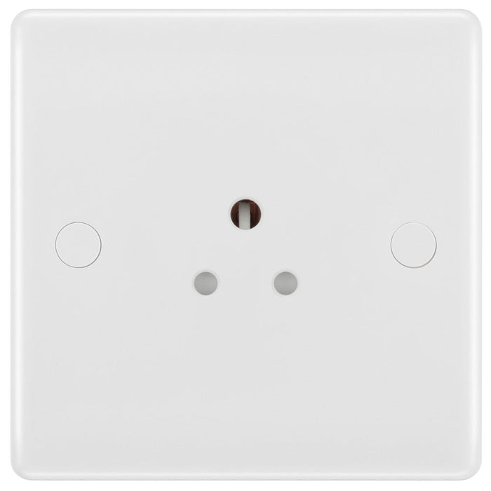 BG 828 White Round Edge Unswitched Round Pin Socket 2A - westbasedirect.com