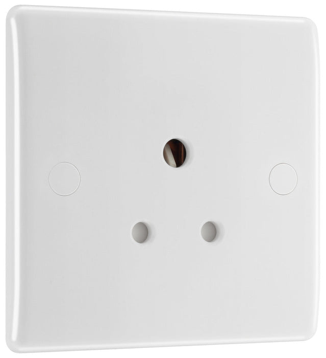 BG 829 White Round Edge Unswitched Round Pin Socket 5A - westbasedirect.com