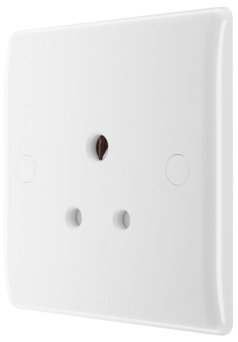 BG 829 White Round Edge Unswitched Round Pin Socket 5A - westbasedirect.com