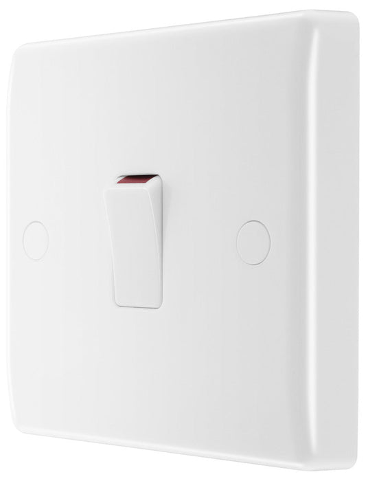 BG 832 White Round Edge 20A DP Switch + Cable Outlet - westbasedirect.com