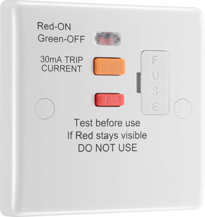 BG 855RCD White Round Edge RCD Protection 13A Fused Connection Unit - westbasedirect.com