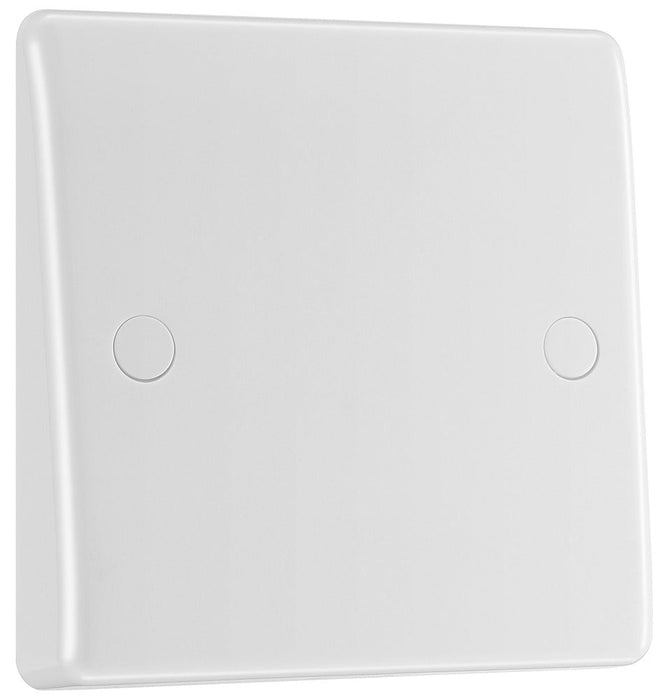 BG 858 White Round Edge Flex Oultet Plate 25 A - westbasedirect.com