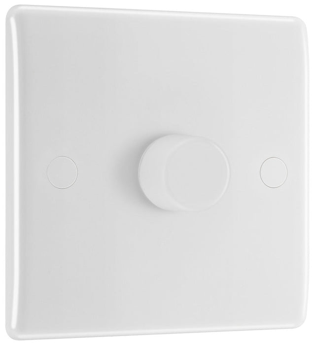 BG 881S/HC White Moulded Round Edge 1 Gang 2 Way Secondary Smart Dimmer Switch