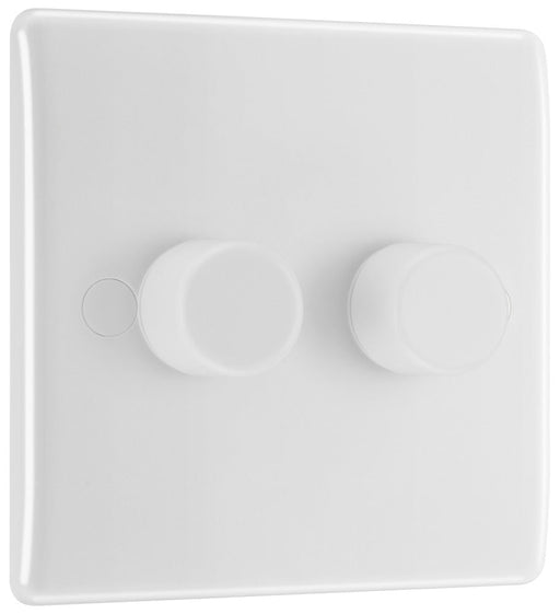 BG 882S/HC White Moulded Round Edge 2 Gang 2 Way Secondary Smart Dimmer Switch - westbasedirect.com