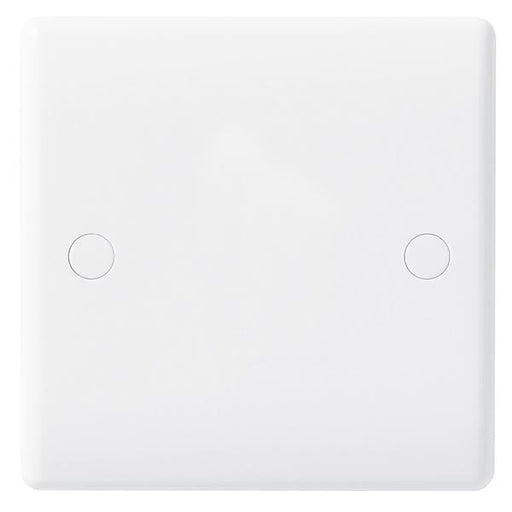 BG 894 White Round Edge Single Blanking Plate - westbasedirect.com