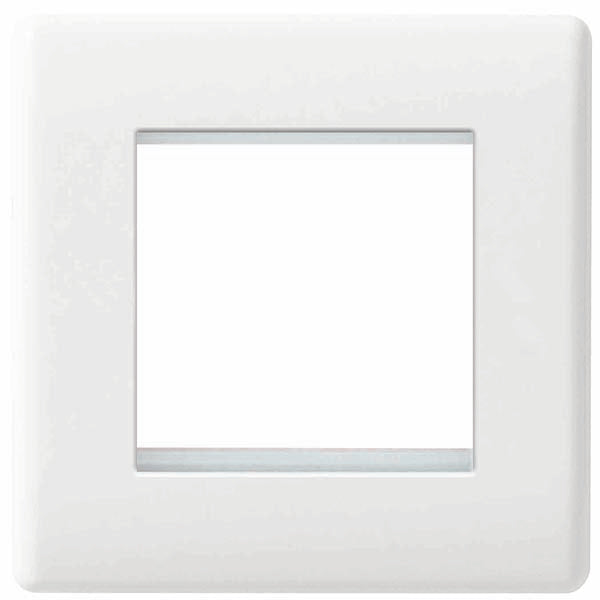 BG 8EMS2 White Round Edge Twin Euro Module Faceplate - westbasedirect.com