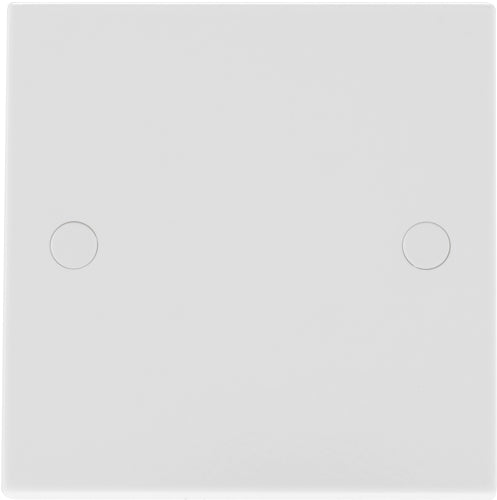BG 904 White Square Edge Single Blanking Plate - westbasedirect.com