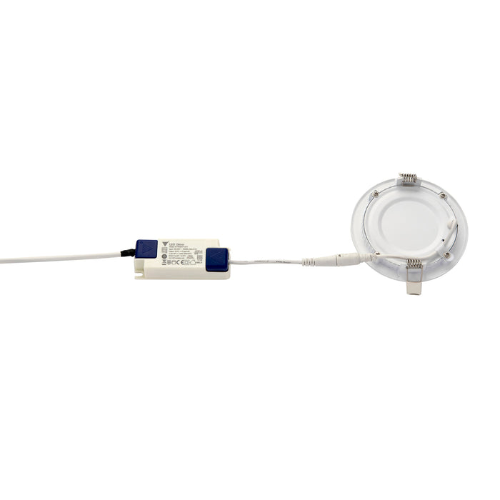 Saxby 90956 Siriodisc CCT IP44 6W Matt white paint & frosted acrylic 6W LED module (SMD 2835) CCT - westbasedirect.com
