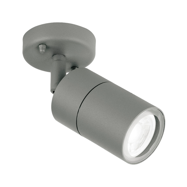 Aurora EN-WL1G 240V GU10 IP44 Aluminium Adjustable Wall Light Grey - westbasedirect.com