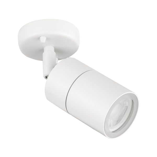 Aurora EN-WL1W 240V GU10 IP44 Aluminium Adjustable Wall Light White - westbasedirect.com