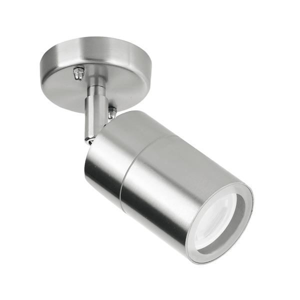 Aurora EN-WL1SS 240V GU10 IP44 Stainless Steel Adjustable Wall Light - westbasedirect.com