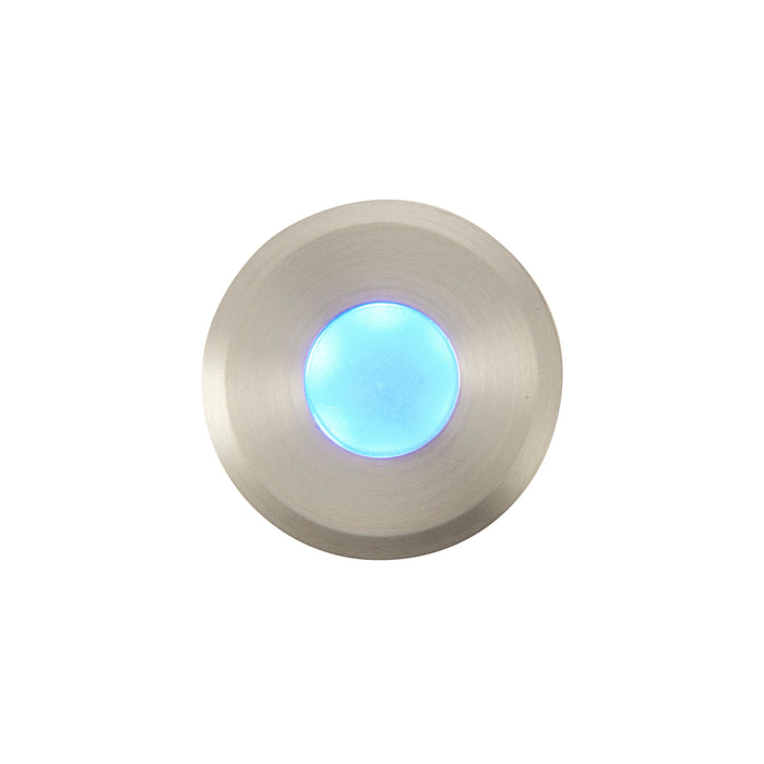 Saxby 91956 Hades blue IP67 1.2W Frosted pc & satin nickel effect plate 1.2W LED module (SMD 2835) Blue - westbasedirect.com