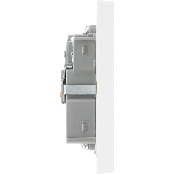 BG 922/HC White Moulded Square Edge Double Switched 13A Power Socket with Smart Home Control - westbasedirect.com