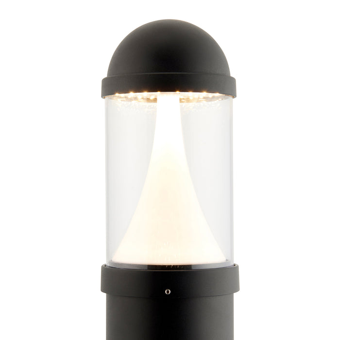Saxby 92310 Dax cCT Bollard IP65 20W Textured black paint & clear pc 20W LED module (SMD 2835) CCT - westbasedirect.com