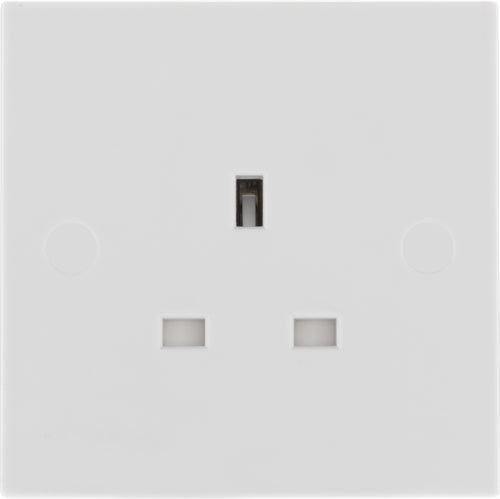 BG 923 White Square Edge 13A Single Unswitched Socket - westbasedirect.com