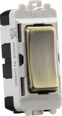 Knightsbridge GDM004AB 20AX 2 Way SP Module (Centre Off )- Antique Brass