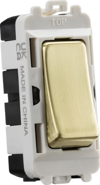 Knightsbridge GDM002BB 20AX DP Grid Module - Brushed Brass