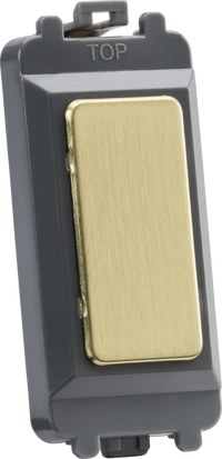 Knightsbridge GDM013BB Blank Grid Module - Brushed Brass